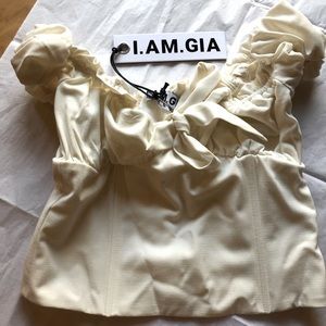 I AM GIA Naomi Top Cream Size Small, Tags Attached